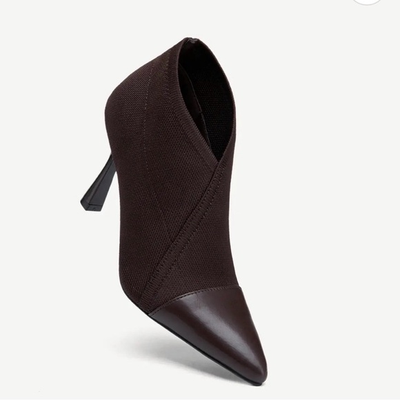 COSY ISLAND - EchoStep Vivid Vogue Stiletto Ankle Boots - Size 5 Brown - Picture 3 of 3